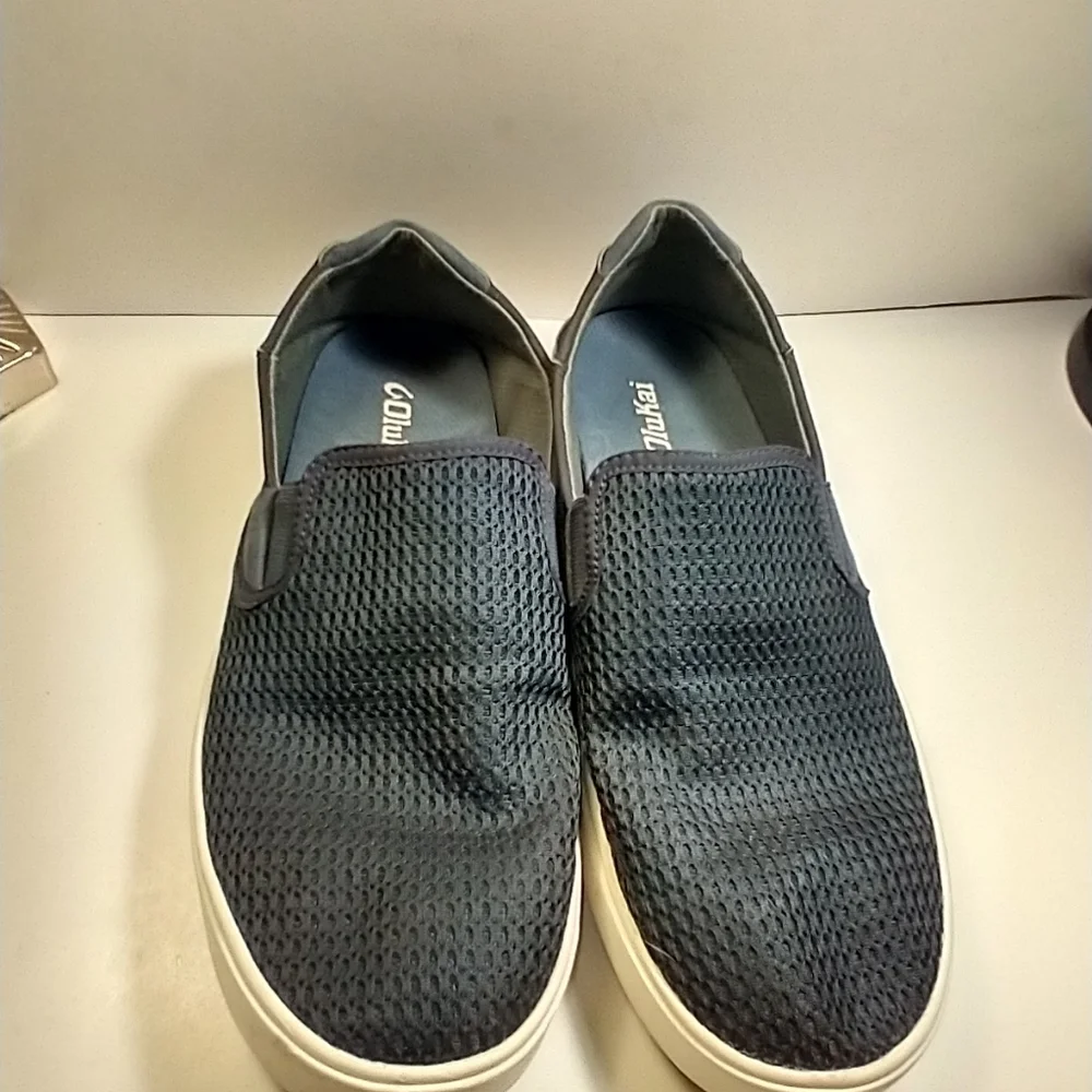 Olukai Lae'Ahi Blue Mesh Casual Slip On Loafers Shoes Men's sz 9